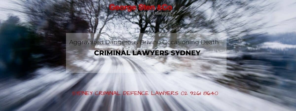 Aggravated Dangerous Driving Occasioning Death