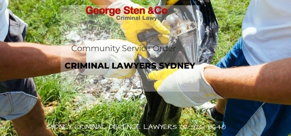 Community Service Order NSW - Criminal Lawyers Sydney George STen